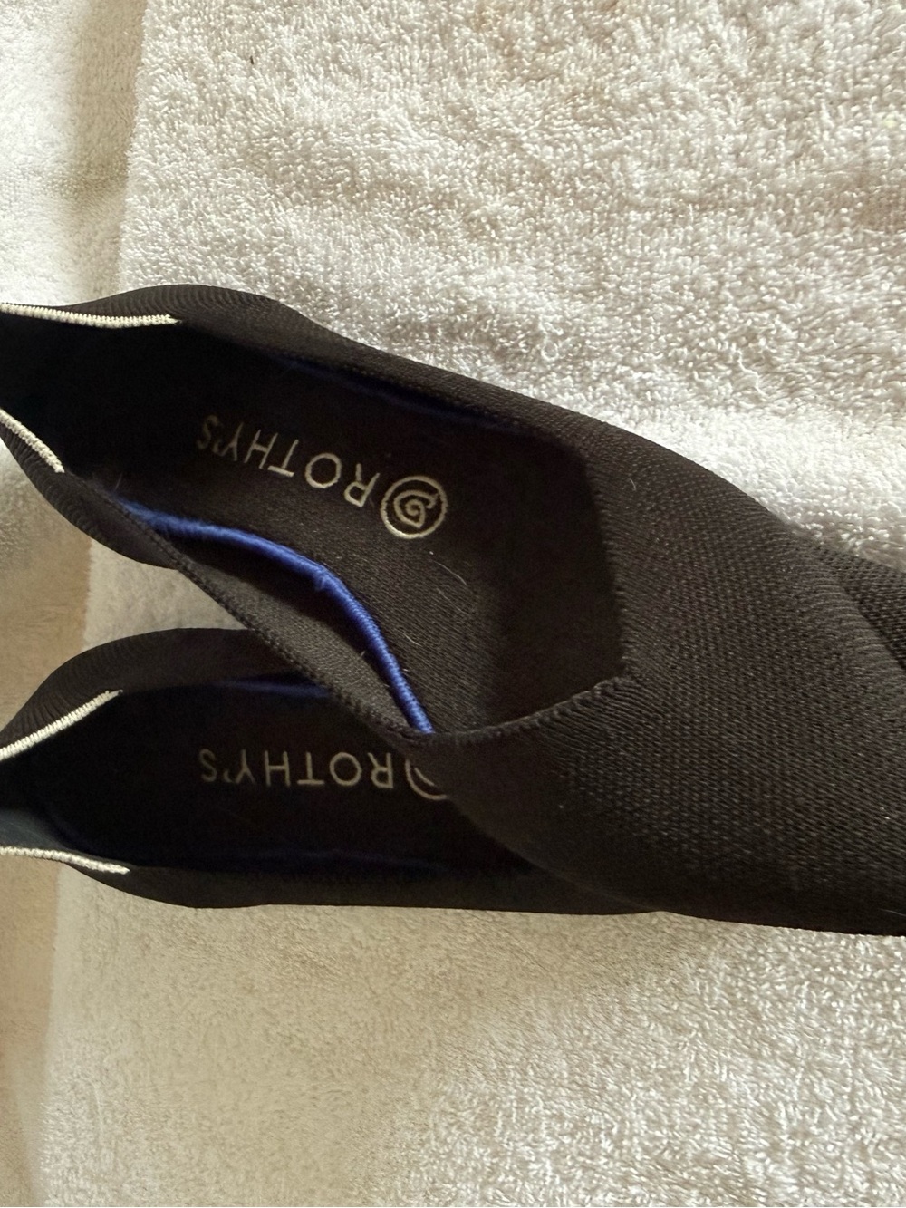 Rothy's Black Knit Slip-On Loafer Flats